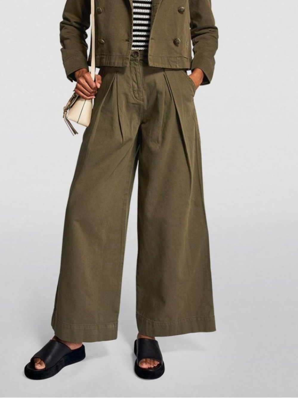 ME+EM Soft Twill Wide Leg Trouser